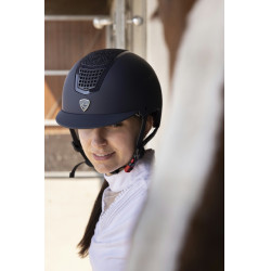 Equithème Airy Helm Zwart / glanzend blauw