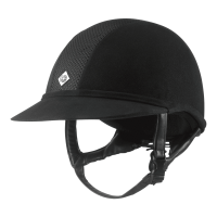 Charles Owen SP8 Plus Micro-suede cap Zwart