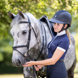 Casque Charles Owen SP8 Plus Micro-suede Bleu marine Casque Charles Owen SP8 Plus Micro-suede Bleu marine