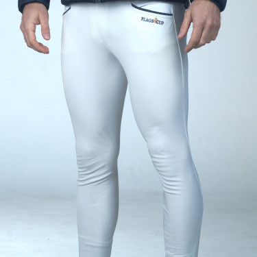 Pantalon Flags & Cup Bassano homme Blanc Pantalon Flags & Cup Bassano homme Blanc