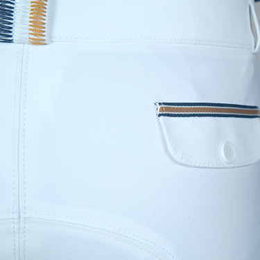 Pantalon Flags & Cup Bassano homme Blanc Pantalon Flags & Cup Bassano homme Blanc