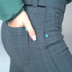 Pantalon Flags & Cup Checks femme Gris Pantalon Flags & Cup Checks femme Gris