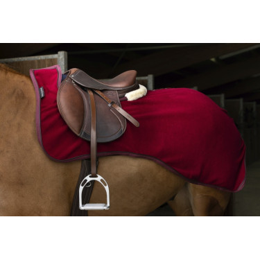 Couvre-reins polaire Equithème Teddy Bordeaux
