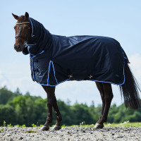 Buitendeken Horze met halsstuk Glasgow 150 g Donkerblauw