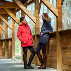 Parka longue Brooke Horze femme Bleu marine foncé