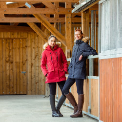 Parka longue Brooke Horze femme Bleu marine foncé