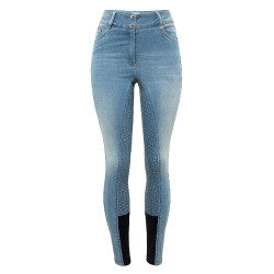 Jean Fond intégral Silicone taille haute Kaia femme Horze Bleu Jean Fond intégral Silicone taille haute Kaia femme Horze Bleu