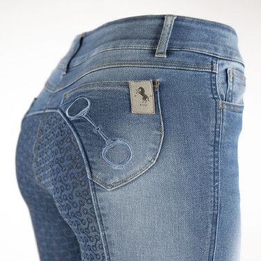 Jean Volledig siliconen zitvlak hoge taille Kaia dames Horze Jean Volledig siliconen zitvlak hoge taille Kaia dames Horze