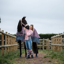 Jean Volledig siliconen zitvlak hoge taille Kaia dames Horze Blauw