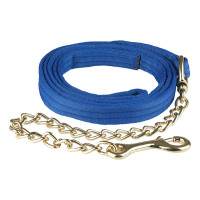Longe van textiel gevoerd met eenvoudige ketting Finn-Tack Blauw Longe van textiel gevoerd met eenvoudige ketting Finn-Tack Blauw