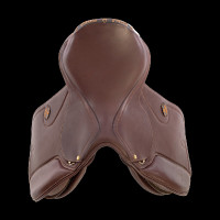 Selle d'obstacle en cuir Acavallo Botticelli Cognac