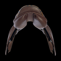 Selle d'obstacle en cuir Acavallo Botticelli Cognac