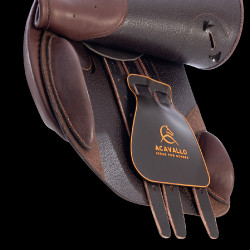 Selle d'obstacle en cuir Acavallo Botticelli Cognac