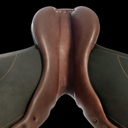 Selle d'obstacle en cuir Acavallo Veneziano Marron foncé Selle d'obstacle en cuir Acavallo Veneziano Marron foncé