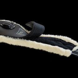 Sangle bavette Acavallo Gel & Pvc Doublure amovible en laine Noir Sangle bavette Acavallo Gel & Pvc Doublure amovible en laine Noir