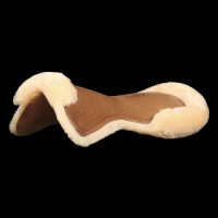 Mixte Close Contact zadelonderlegger Acavallo Classic met volledige schapenvacht Transparant / wit