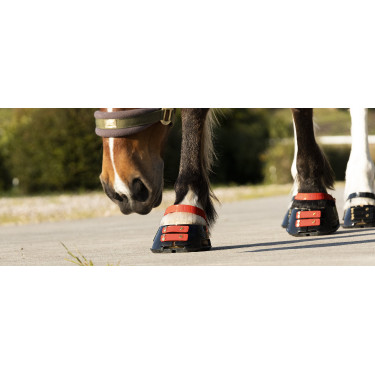 Straps de paturon Scoot Boots par 4 Hibiscus Rouge Straps de paturon Scoot Boots par 4 Hibiscus Rouge