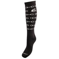 Chaussettes mi-mollet en coton Acavallo Noir