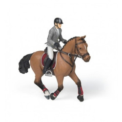 Beeldje Paard wedstrijd & ruiter Papo Beeldje Paard wedstrijd & ruiter Papo