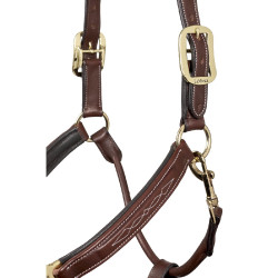 Licol en cuir cousu LeMieux Marron Licol en cuir cousu LeMieux Marron