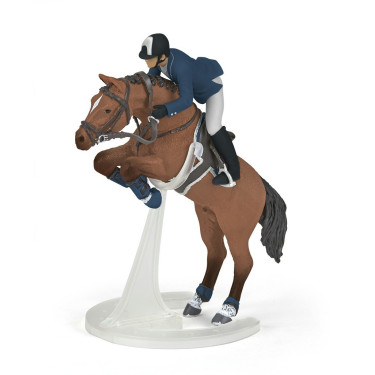 Cheval de saut d'obstacle et son cavalier Papo Cheval de saut d'obstacle et son cavalier Papo