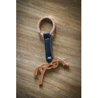 Porte clé Pénélope Noir / or rose
