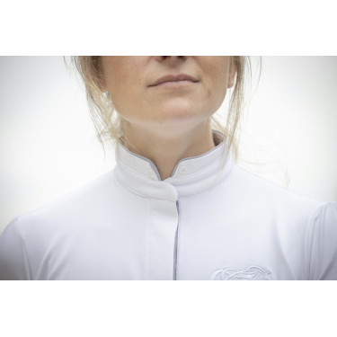 Wedstrijdpolo Pénélope Madrid met korte mouwen Wit Wedstrijdpolo Pénélope Madrid met korte mouwen Wit