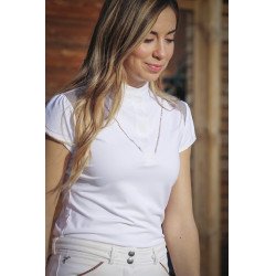 Polo de concours Pénélope Venise Blanc / taupe Polo de concours Pénélope Venise Blanc / taupe