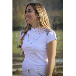 Polo de concours Pénélope Venise Blanc / taupe Polo de concours Pénélope Venise Blanc / taupe