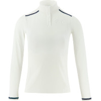 Polo de concours Pénélope Bruges manches longues Blanc / galon bleu blanc rouge Polo de concours Pénélope Bruges manches longues Blanc / galon bleu blanc rouge