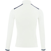Wedstrijdpolo Pénélope Bruges met lange mouwen Wit / blauw wit rood lint Wedstrijdpolo Pénélope Bruges met lange mouwen Wit / blauw wit rood lint