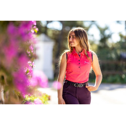 Polo sans manches My LeMieux Papaye Rose Polo sans manches My LeMieux Papaye Rose