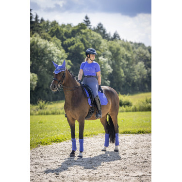 LeMieux Suede Dressuur Zadeldek Bluebell Blauw