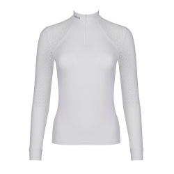 Polo de concours LeMieux Olivia manches longues Blanc
