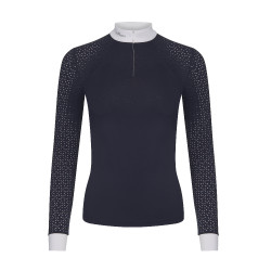 Polo de concours LeMieux Olivia manches longues Bleu marine
