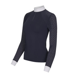 Polo de concours LeMieux Olivia manches longues Bleu marine