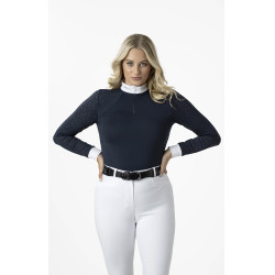 Polo de concours LeMieux Olivia manches longues Bleu marine