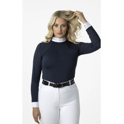 Polo de concours LeMieux Olivia manches longues Bleu marine