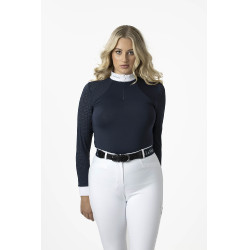 Polo de concours LeMieux Olivia manches longues Bleu marine