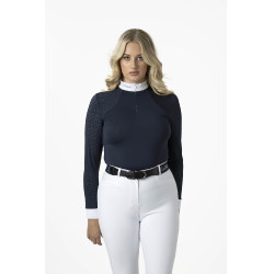 Polo de concours LeMieux Olivia manches longues Bleu marine