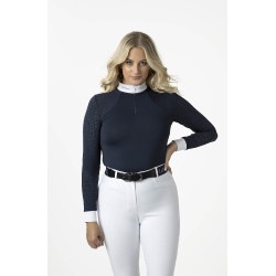 Polo de concours LeMieux Olivia manches longues Bleu marine