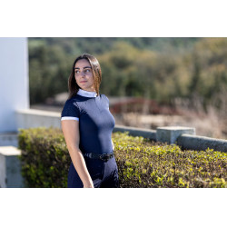 Polo de concours LeMieux Olivia manches courtes Bleu marine