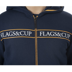 Kindersweater met rits Perico Flags & Cup Marineblauw Kindersweater met rits Perico Flags & Cup Marineblauw