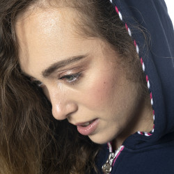 Sweat zippé femme Obera Flags & Cup Bleu marine