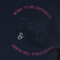 Sweat zippé femme Obera Flags & Cup Bleu marine