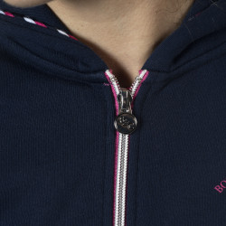 Sweat zippé femme Obera Flags & Cup Bleu marine