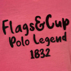 Dames T-shirt Rafaela Flags & Cup Fuchsia Roze