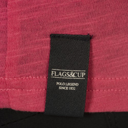 Dames T-shirt Rafaela Flags & Cup Fuchsia Roze