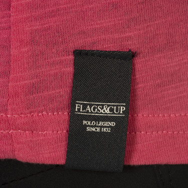 Dames T-shirt Rafaela Flags & Cup Fuchsia Roze