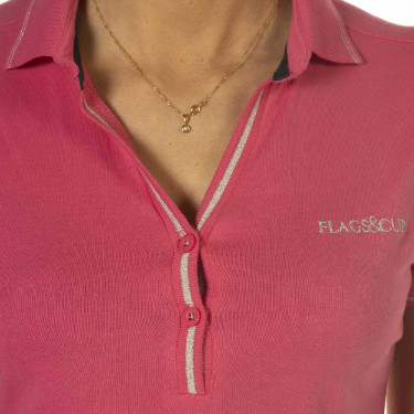 Damespolo Rosa Flags & Cup Damespolo Rosa Flags & Cup